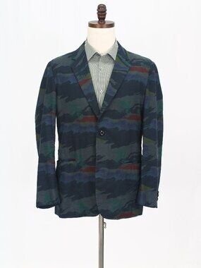 Adam Kimmel 42r Blue Blazer Sport Coat Jacket 2-Button Solid W700